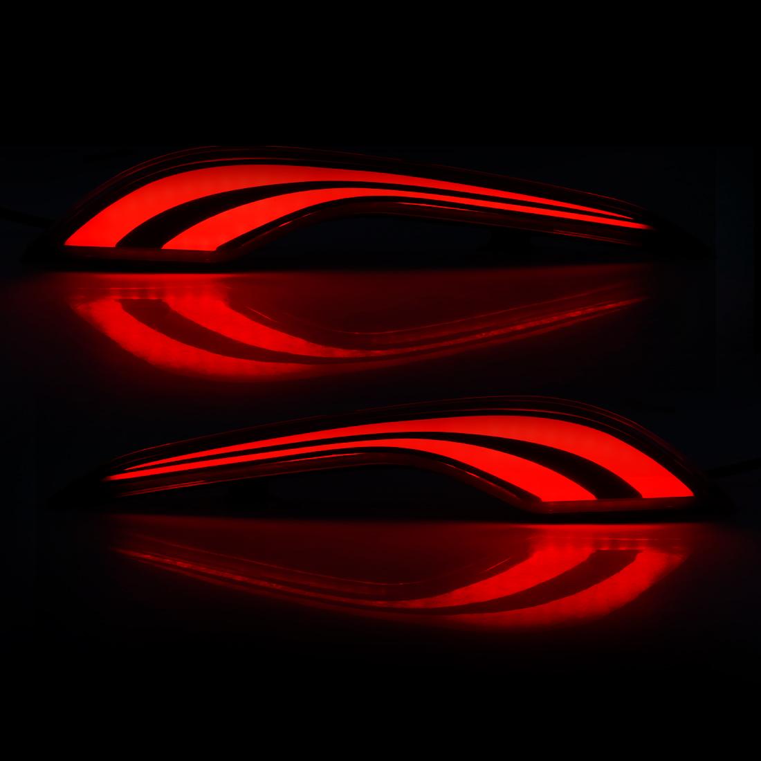 LED Rear Bumper Reflector Light For Chevrolet Malibu XL 2019 2020 2021 2022 2023 Warn Brake Dynamic Turn Signal Car Accessories Red Shell