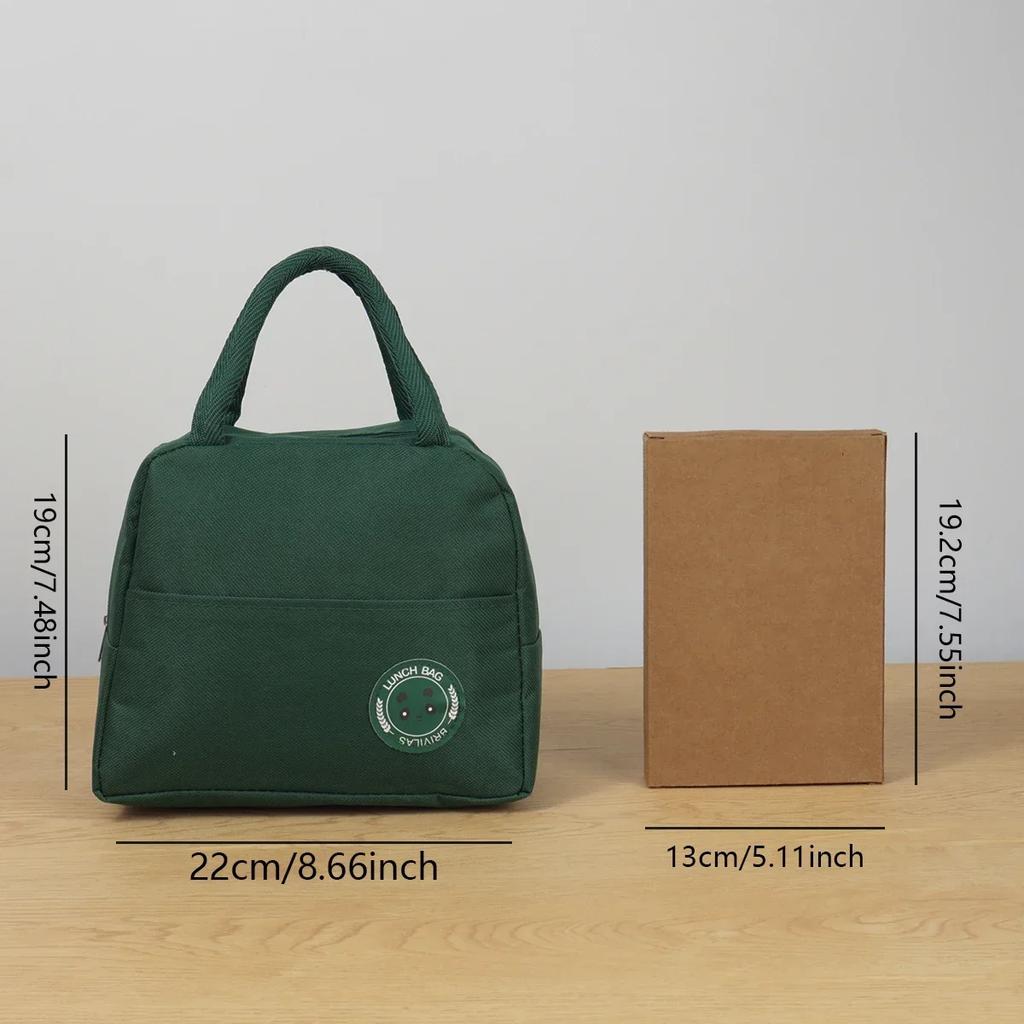 1pc-Portable Oxford Lunch Bags Fresh Cooler Pouch for Office Students Convenient Lunch Box Food Container Bag