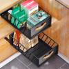 Under-Sink Pull-Out Spice Rack Drawer Storage System