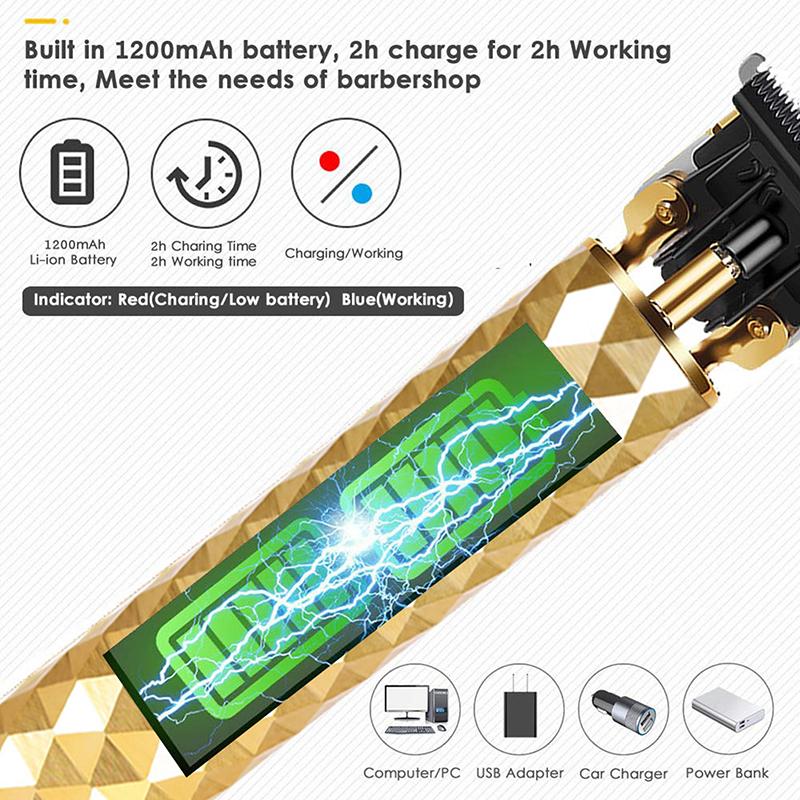 Hair Clipper Beard Shaving Body Hair Trimmer Clippers Electric Hair Cutting Machine Professional Barber LCD Display