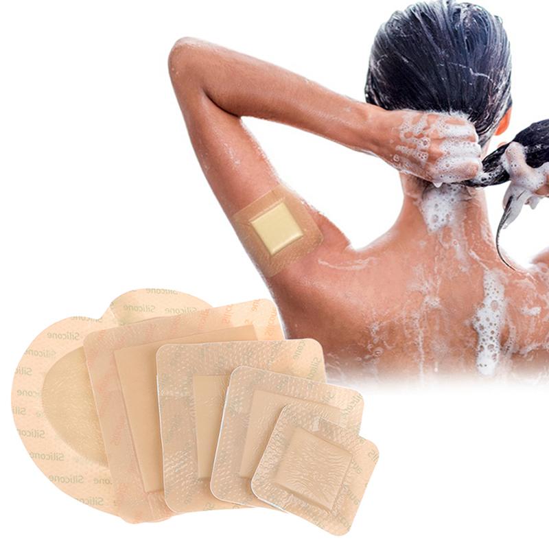 Silikonové pěnové adhezivní krytí Krytí rány Sterilní Podložka na hojení proleženin Náplast Podložka na dekubity Pro ležící pacienty