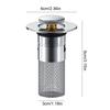 Basin Drain Filter with Hair Catcher Universal Drain Filter Stainless Steel Popup Sink Stopper Fits Bathroom Laundry Sink Drains