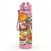 1PC Abundant Delicious Food Plate Print 750ml Color Plastic Sports Water Bottle Leakproof Flip Straw Lid Suitable for Sports Office Home Use