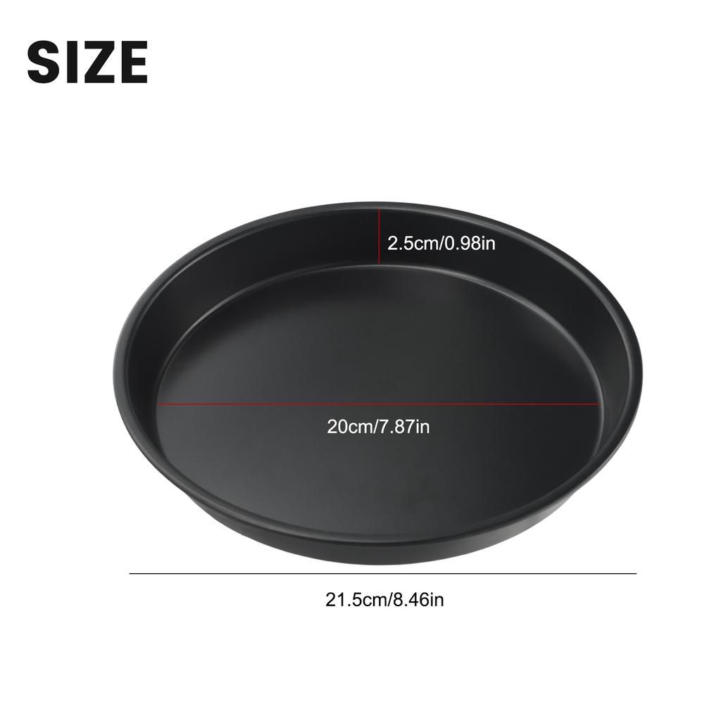 Praktische Pizzapfanne Delikate Antihaftbeschichtung 6-10 Zoll Schwarz Kohlenstoffstahl Pommes-Tablett Schale Hohe Qualität Mikrowellenofenpfanne