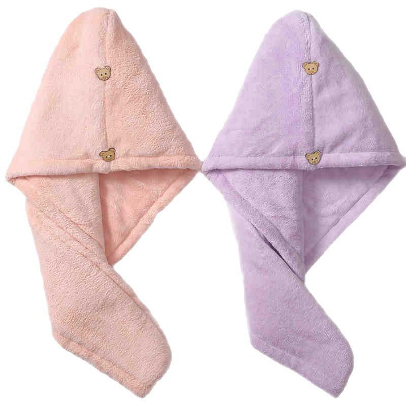 Double Layer Quick-Dry Hair Towel Cap for Adults & Kids - Super Absorbent
