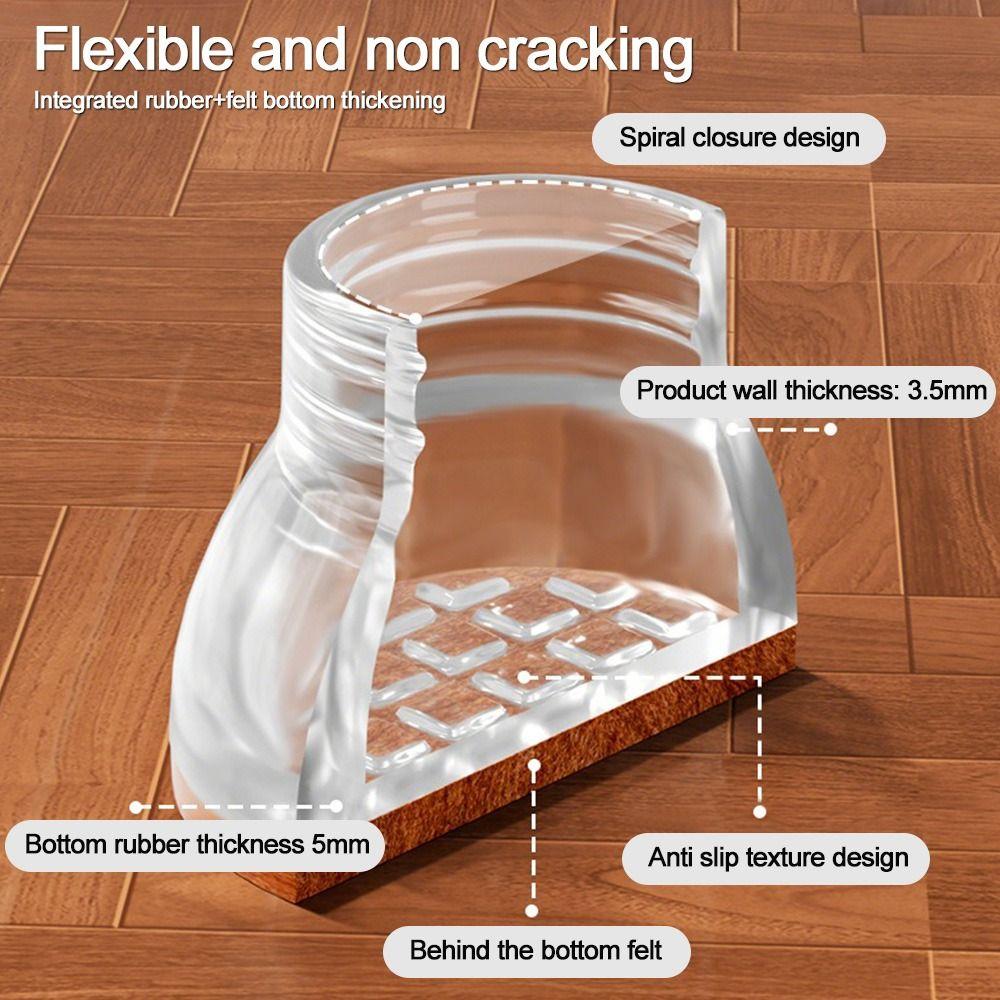 4pcs/set Anti-Scratch Anti-slip Mat Decreases Friction Feet Legs Pads  Household Chair Fittings