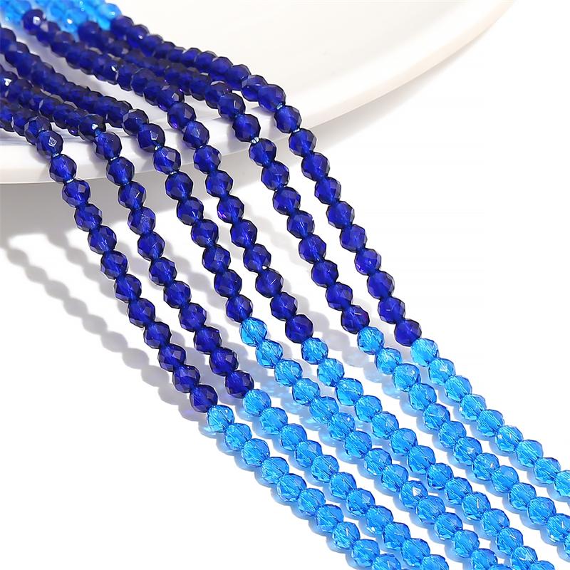 

125/195 шт. хрустальные стеклянные бусины, градиентные многоцветные свободные бусины-разделители для DIY ожерелья, браслета, изготовления ювелирных изделий 3mm 125pcs королевский синий