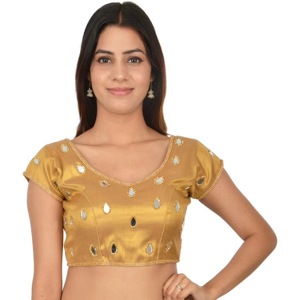 Women's Silk Blend Ethnic Blouse Indian Pakistani Wedding Party Wear Choli Dress
