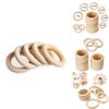 Elegant Baby Newborn Natural Round Wood Teething Rings Perfect For Diy Gifts