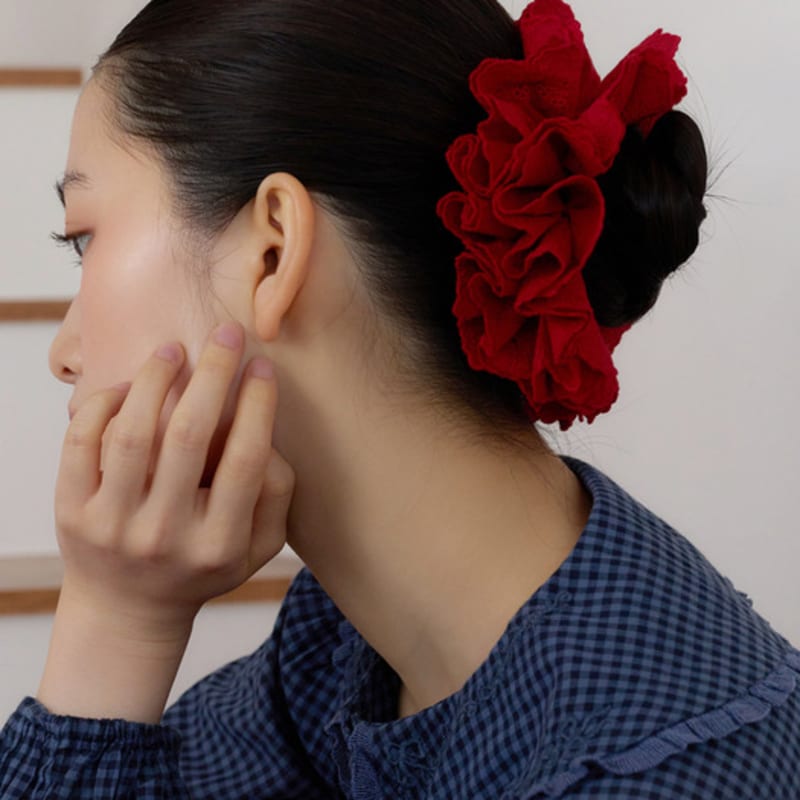 FANTASTIC PLANET Double Lace Scrunchie (RED)