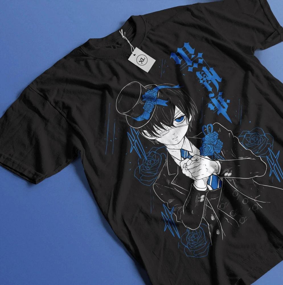 Black Butler Ciel Phantomhive TShirt Sebastian Michaelis Gift TShirt Black S