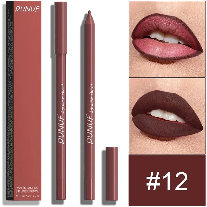 23 Kolory Piankowy Lipliner Trwały Wodoodporny Szminka w Pisaku Miękka Mgiełka Delikatne Różowe Brązowe Fioletowe Kolory Matowa Kredka do Konturowania Ust