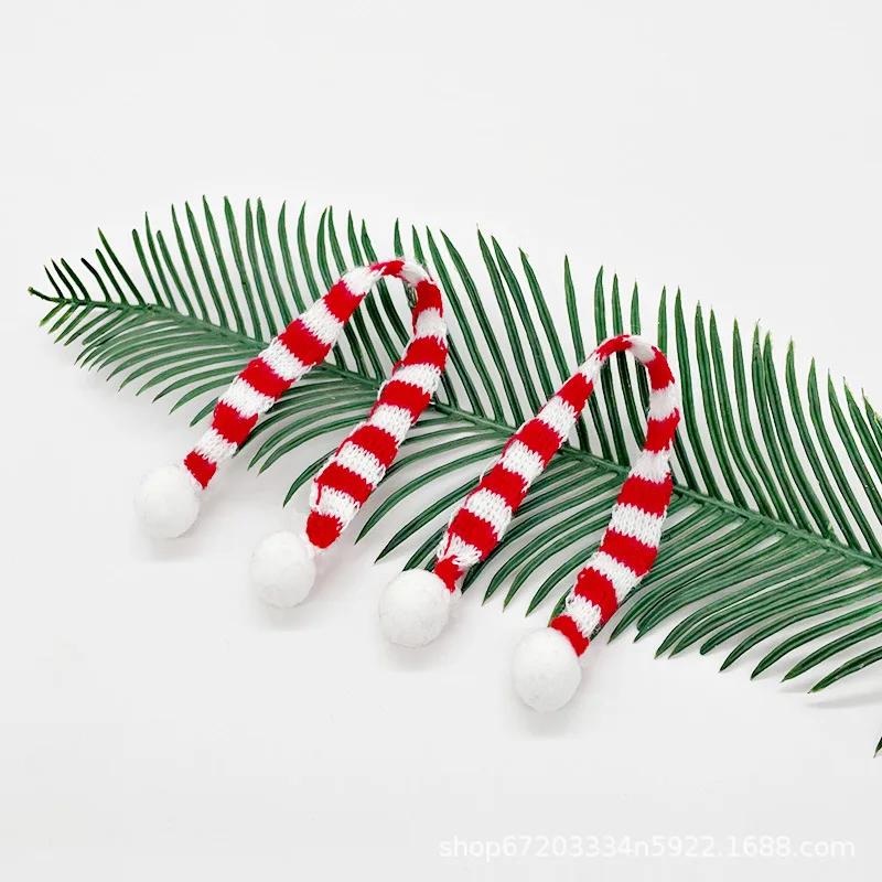 

2025 Рождественская Мини Вязаная Кукла Шарф Шапка Полиэстер Шарф Декоративная Игрушка Аксессуары Ремень Шарф Для Домашних Животных 1Bag