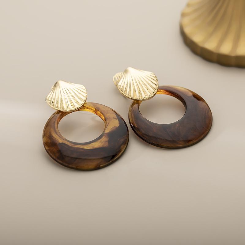 Серьги-подвески в виде ракушек, круглые, преувеличенные, с темпераментом, креативные, высококлассные, преувеличенные клипсы-диски в виде спирали от комаров, без проколов