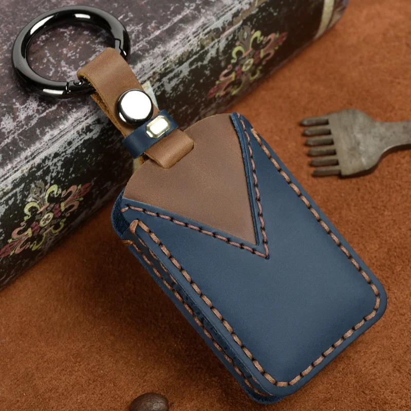 Moulures Intérieures Chaudes Protecteur en Cuir Véritable pour Mazda 3 6 Cx30 Cx9 Cx5 Cx8 MX5 MX30 X5 X9 Ss30 Housse Coque Porte-Clés