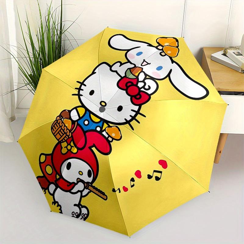 

1pc Hello Kitty Autumn Harvest Umbrella with Plastic Handle,Suitable for All Seasons Home Travel Outdoor UmbrellaSanlio116