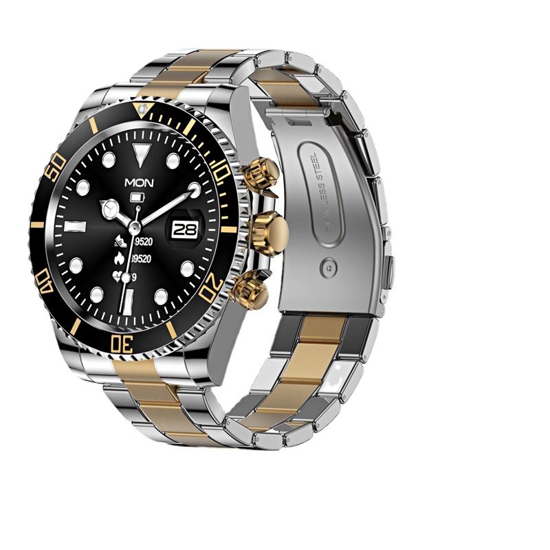 Luxury AW12 Smart Watch Stainless Steel Women Men Full Touch Round Screen Fitness Bluetooth Call Smartwatch