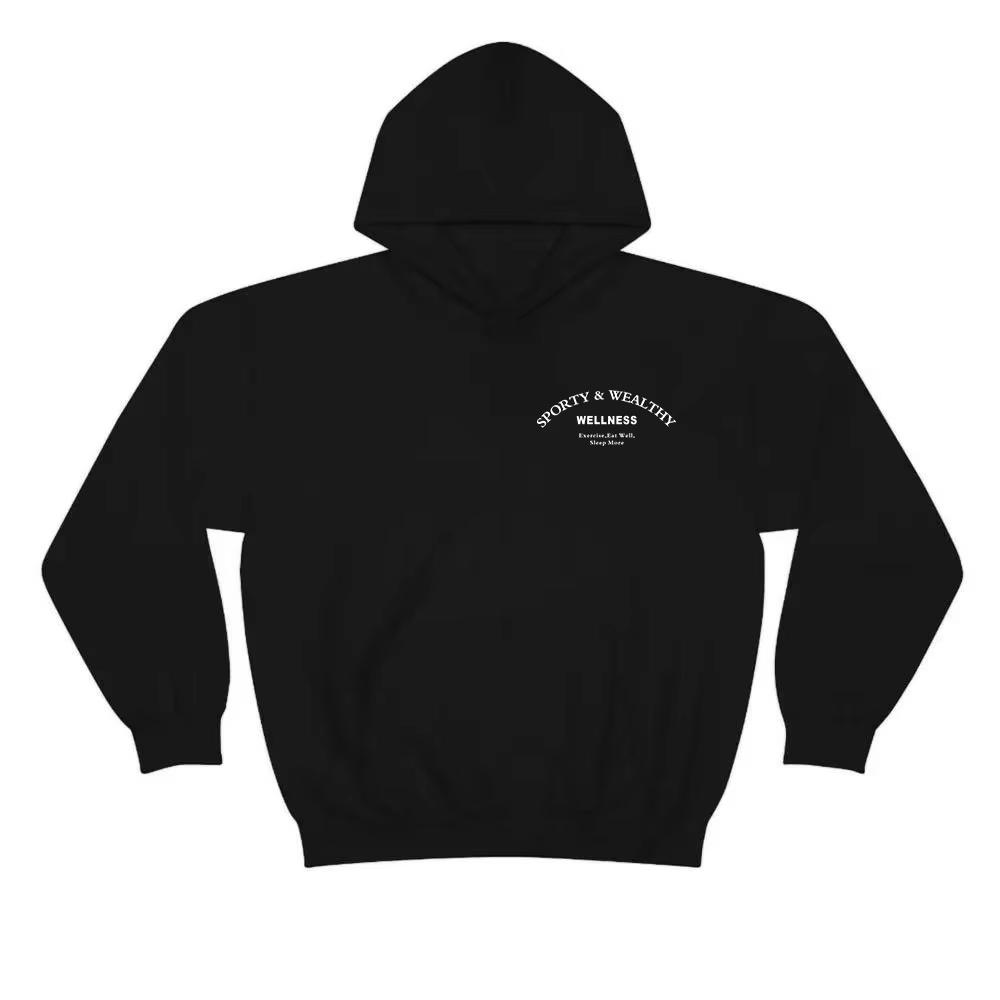 

Sport Make You Health Letters Printing Women Vintage Style Black Hoodies Autumn Winter Thick Fleece Warm Casual 90s Sweatshirts 3XL