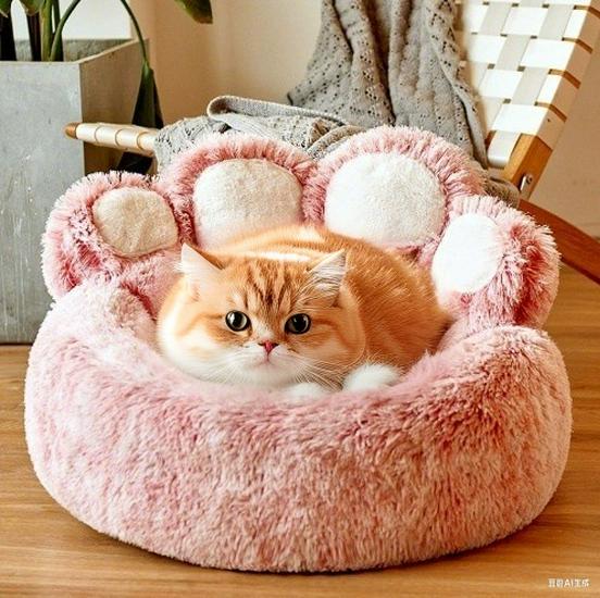 Winter Warm Bear Paw Pet Bed - Cute Four Seasons Universal Dog & Cat Bed