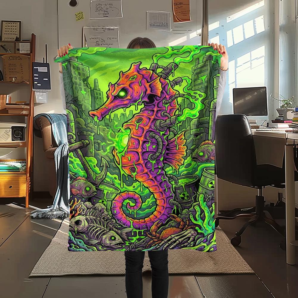 

Corrosive marine organisms Print Flannel Blanket,High quality Comfortable for All Seasons,Home Decor,Warmth and Comfort,Perfect for Christmas Gifts 80cm x 120cm