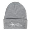 Huff Forever Adīts un Streetwear Zīmola Logo Virši Pelēka Cepure, Vīriešu Sieviešu Adīta Cepure, Cepure, Unisex, Rudens/Ziema, Skeitbords, [Lietota]