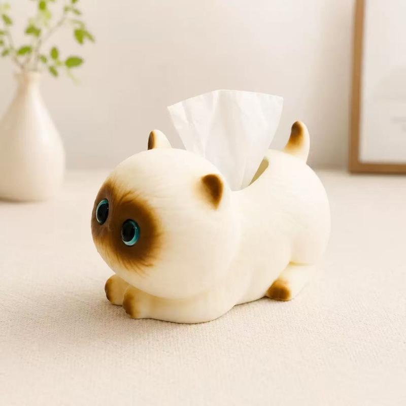 2026 Cute Cartoon Silicone Tissue Box and Ornament for Living Room