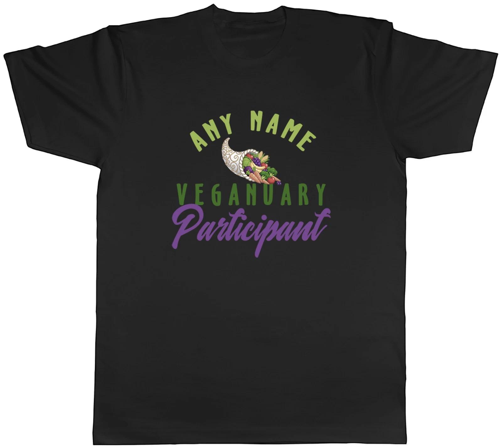 Personalised Funny Veganuary Participant Mens T-Shirt Tee Gift Top XS