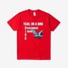 Yeah I Am A Bird Robot Pigeon T-shirt Casual Short-sleeved Base Layer for Boys and Girls