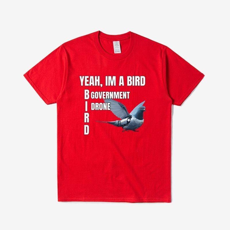 Yeah I Am A Bird Robot Pigeon T-shirt Casual Short-sleeved Base Layer for Boys and Girls
