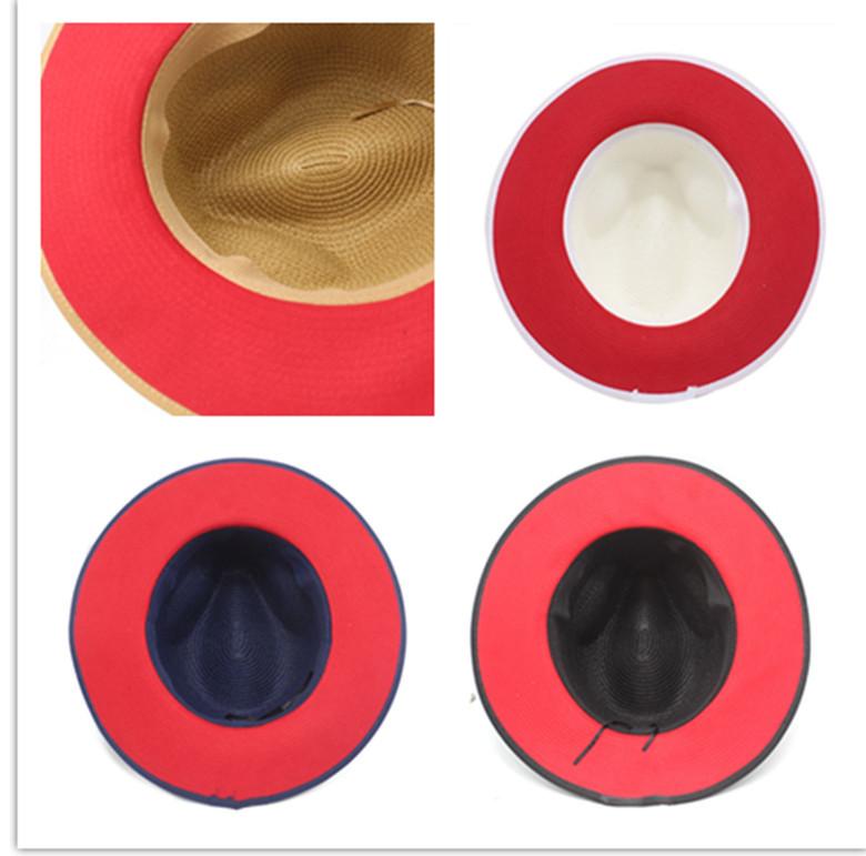 Self-Produced Panama Straw Hat Men'S And Women'S Summer Hat White Straw Visor