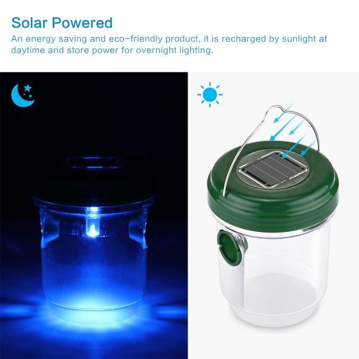 Wasp Trap; Flies; Solar with LED Light; Set of 2