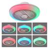 30W 46cm * 19cm Living Room Electric Ceiling Fan Lamp RGB Color Ceiling Light Household Intelligent Timed Colorful Fan Light