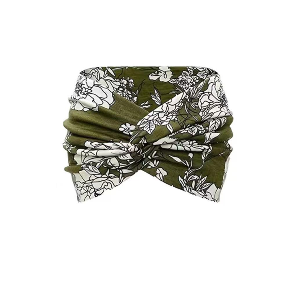 Böhmisches Damen-Yoga-Stirnband – Breit, elastisch, schweißabsorbierend für Laufen & Workouts