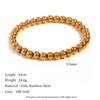 Simple Vintage Gold Silver Stainless Steel Elastic Bead Bracelet Punk Rock Style Party Accessories Jewelry