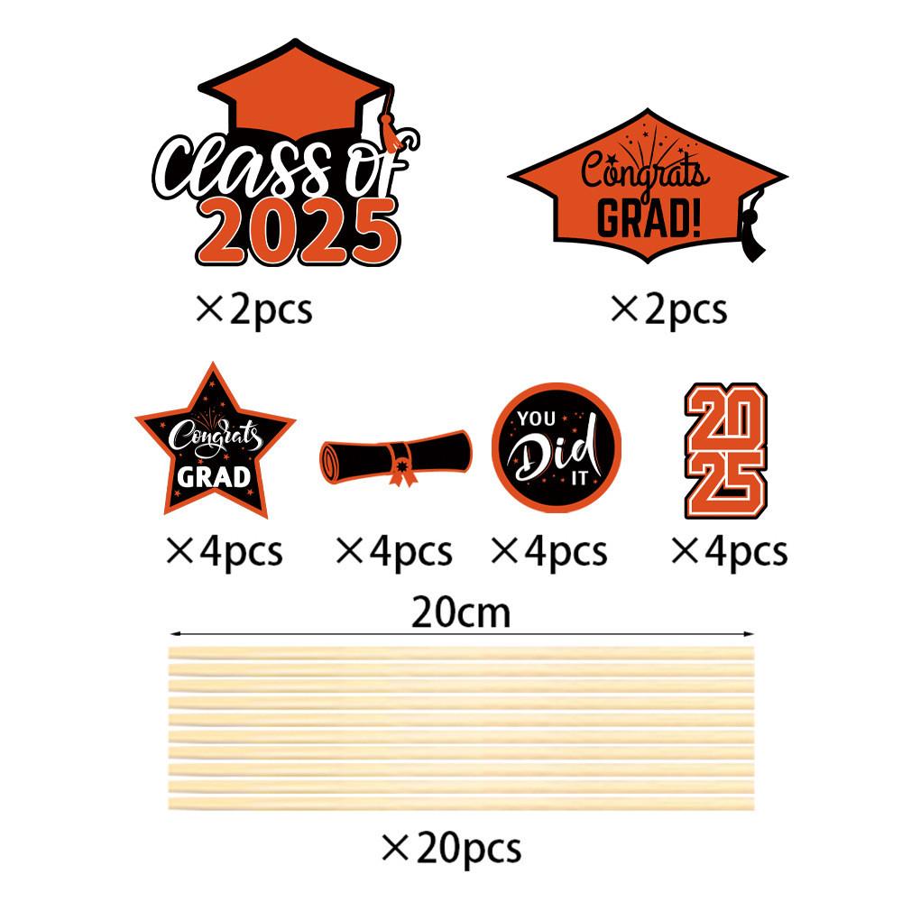 Party Plugin Decoration Kit With Vases Sign Stakes For Graduation Celebration