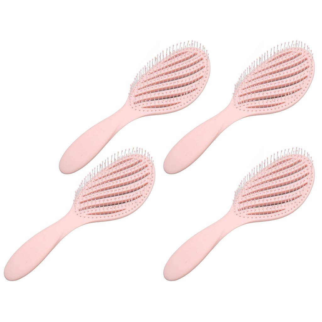 4Pcs Curved Vented Hair Brush Professional Soft Needle Detangling Hairbrush for Faster Blow Drying