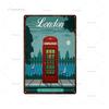Metal Sign London Retro Wall Decor 20x30 cm