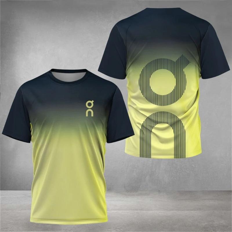 BOLIV MODA Heren 3D Geprint T-shirt Buiten Fitness Ademend Sneldrogend Sport Korte Mouw Ronde Hals Pullover Casual Top L