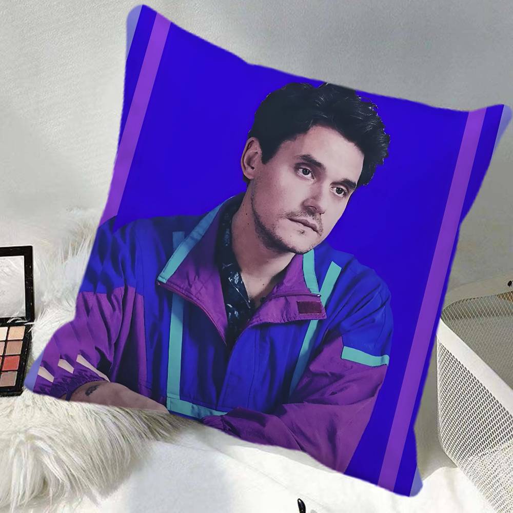 John Mayer Singer Rock Music Pillow Case Square Pillow Bedroom Sofa Leisure Comfort Cushion Car Home Decoration