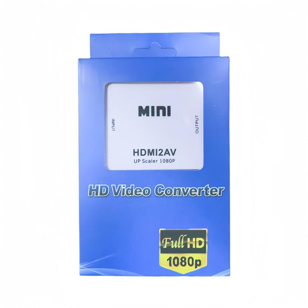 Compact HDMI To AV/VGA Converter – High-Definition Video Converter (White)