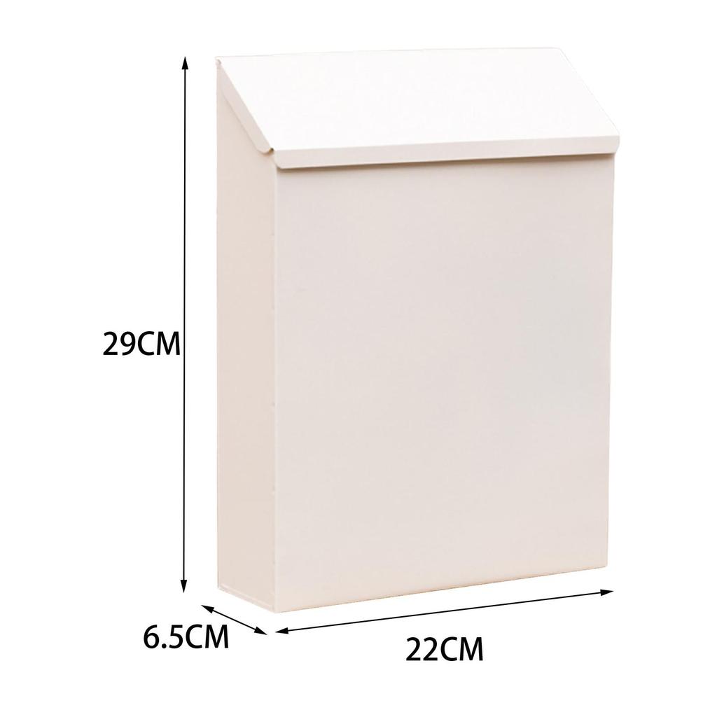 Wall Mounted Mailbox with Key Letterbox Modern Drop Box with Lock Newspaper Holder Box for Gate Front Door Outdoor Porch Decor