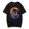 100% Cotton Anime Harajuku Ayanami Rei Printing Tshirt MenMomen Oversized Short Sleeve T-shirt Spring Summer Tops