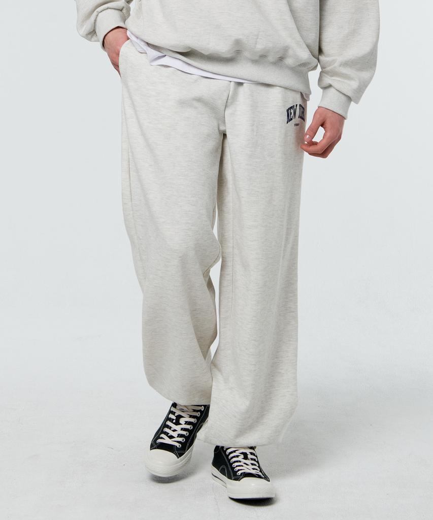 PAPERBOY Basic New York Wide Jogger Pants - Oatmeal (Type B)