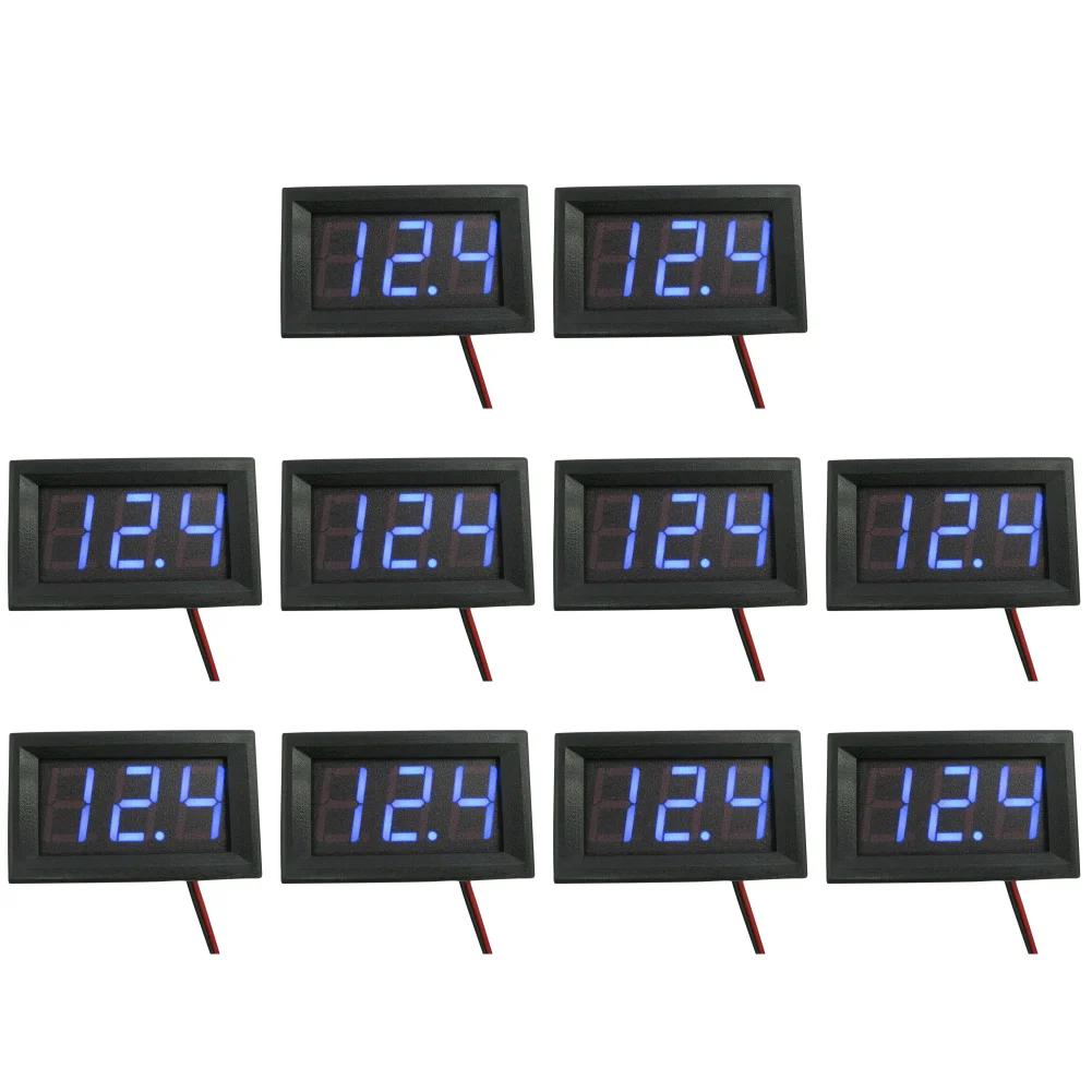 DC4.5V-30V Voltage Meter LED Display 0.56 Inch Mini Voltage Tester Voltage Panel Meter for 6V 12V Electromobile Motorcycle Car