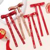 New Hair Clips Chinese Red Retro Ribbon Long Bow Hairpin Children's Hairstyle Styling Headwear New Year Gift Hair Accessories