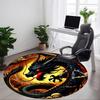 1pc Dragon Art Chair Carpet for Office Non-Slip, Machine Washable Rug for Office, Room - Holiday Decor, Machine Made Yy251016096