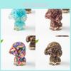 Figura de Perro Teddy de Artesanía de Resina con Resina de Cristal Para Decoración de Escritorio de Oficina Regalo Para Niños