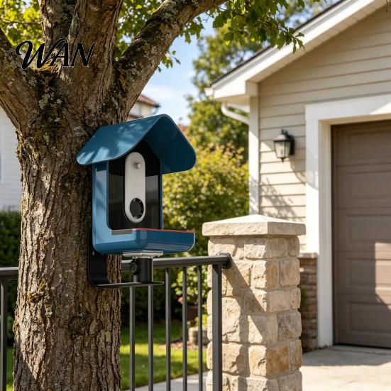 Heavy Duty Bird Feeder Stand for Buddy Pro1/2, Stainless Steel Stable Mount with Panel Locking Screws Design, Weather-Resistant Bracket Wall
