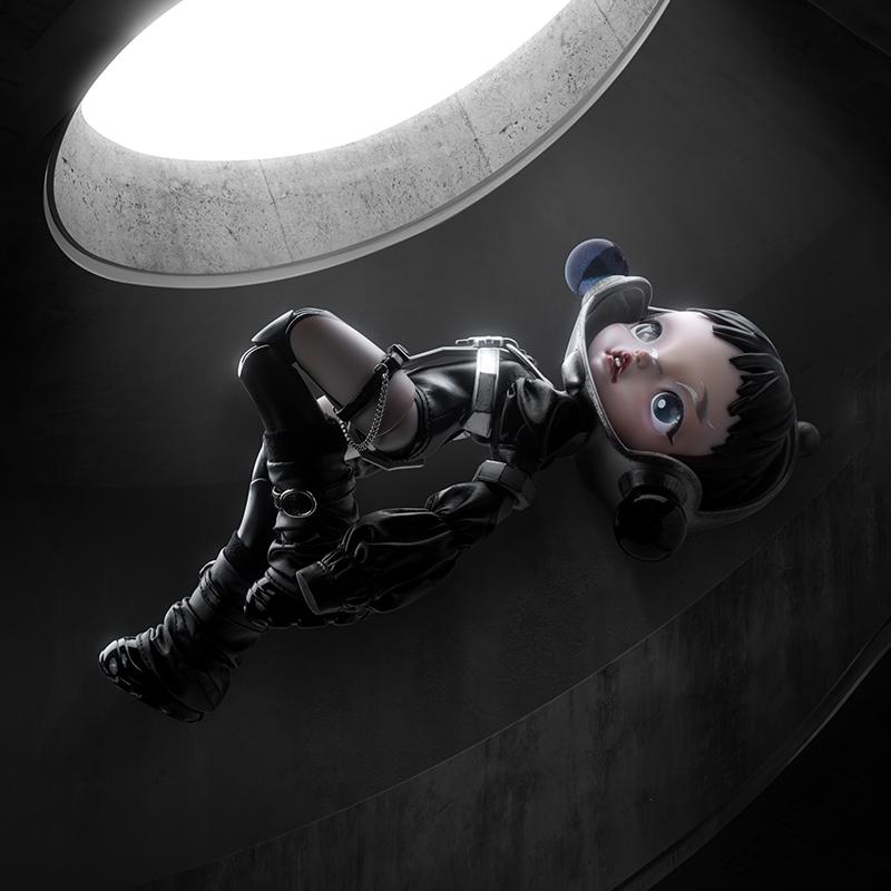 New POP MART 1 6 Skullpanda Dark Star Trendy Figures 24.5cm PPMT-2407-0084