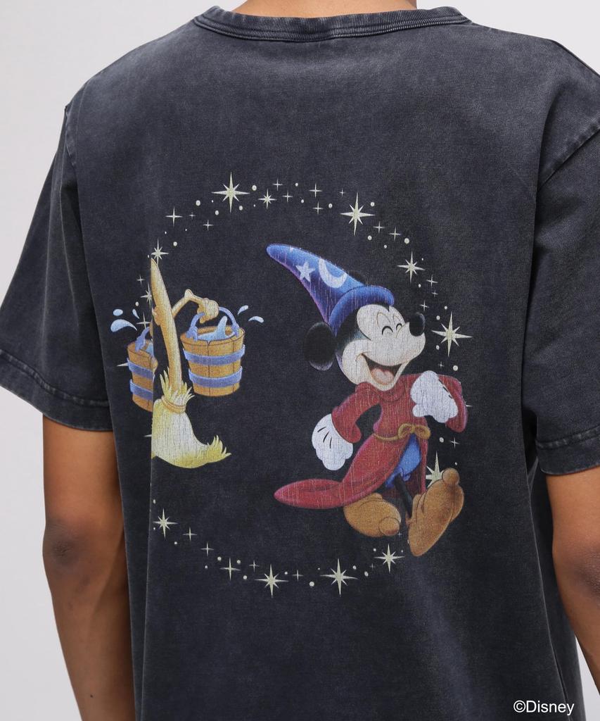 Avirex Collection FANTASIA MICKEY MOUSE BROOM 2XL 410 Charcoal T-SHIRT Men's 783-5234022